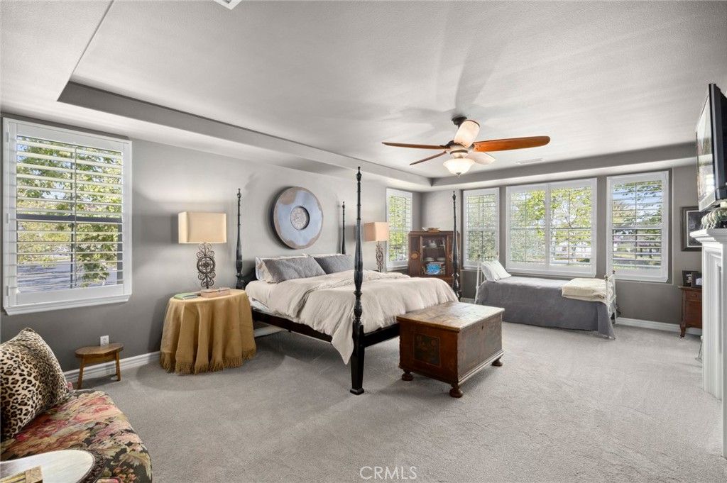 Bedroom, Fireplace, Interior