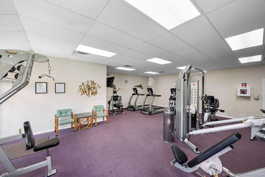 Fitness Equipment, Gym, Interior, Recessed Lighting