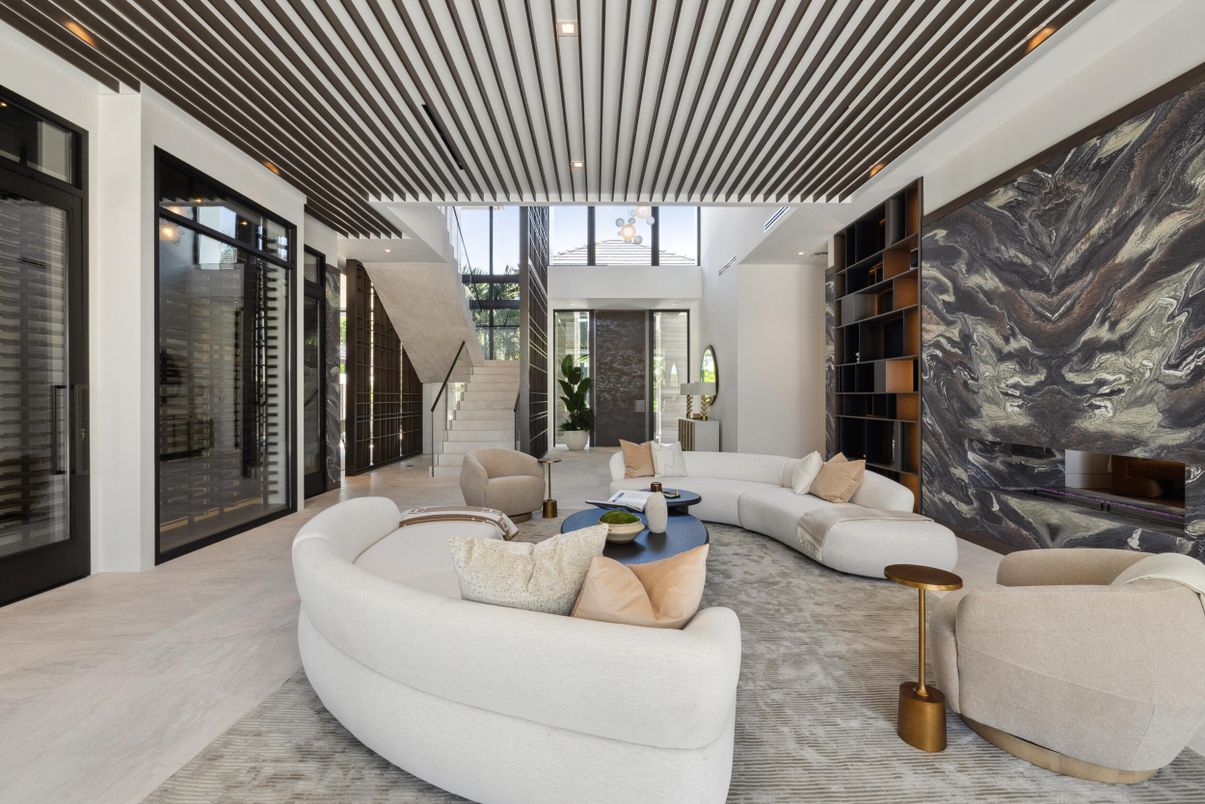 Interior, Living room, Recessed Lighting