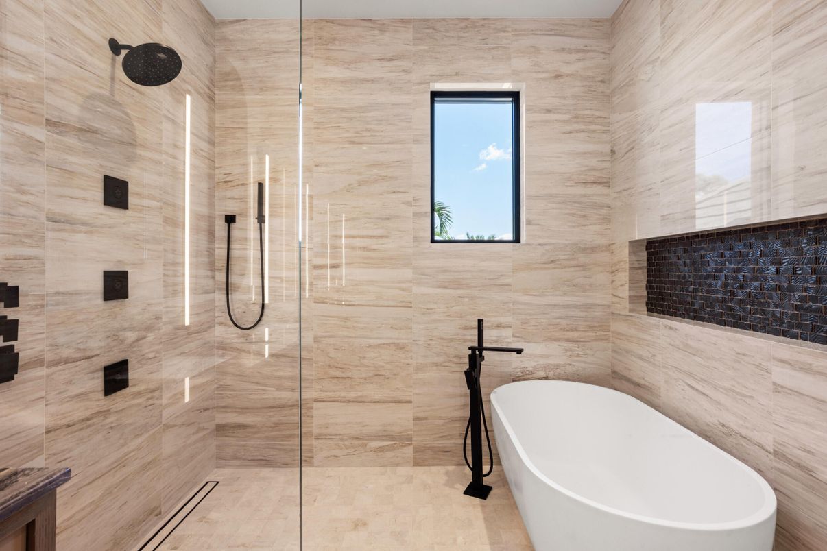 Bathroom, Free Standing Baths, Glass Shower, Interior