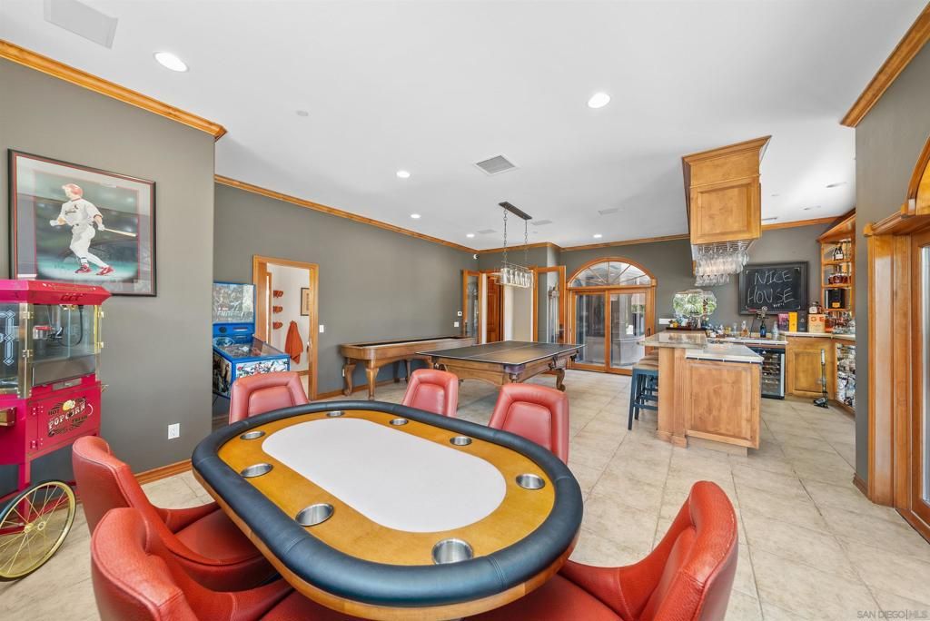 Billiard Table, Game Room, Interior, Pendant Lights, Recessed Lighting