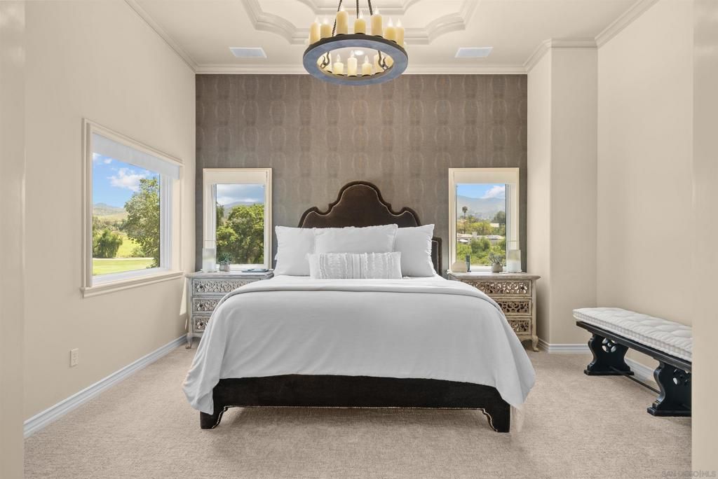Bedroom, Interior, Pendant Lights
