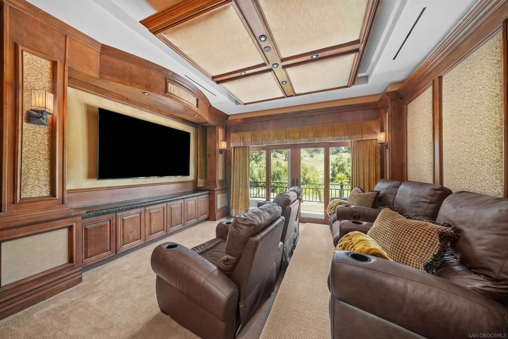 Home Theatre Room, Interior, Living room, Projection Screen, Recessed Lighting, Theatre Room, Wooden Walls