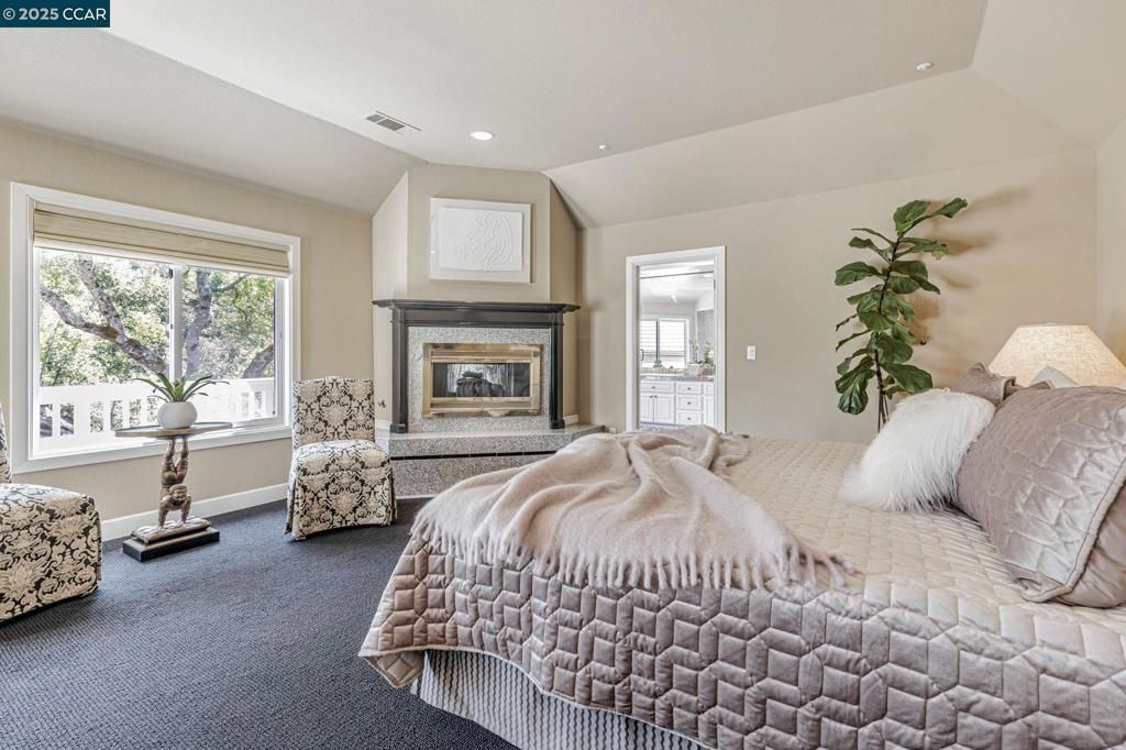 Bedroom, Fireplace, Interior, Recessed Lighting