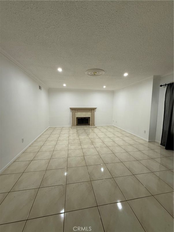 Empty room, Fireplace, Interior, Recessed Lighting