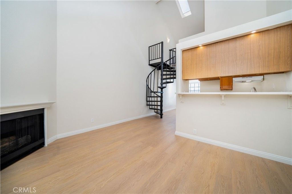 Fireplace, Interior, Recessed Lighting, Wood Texture Flooring