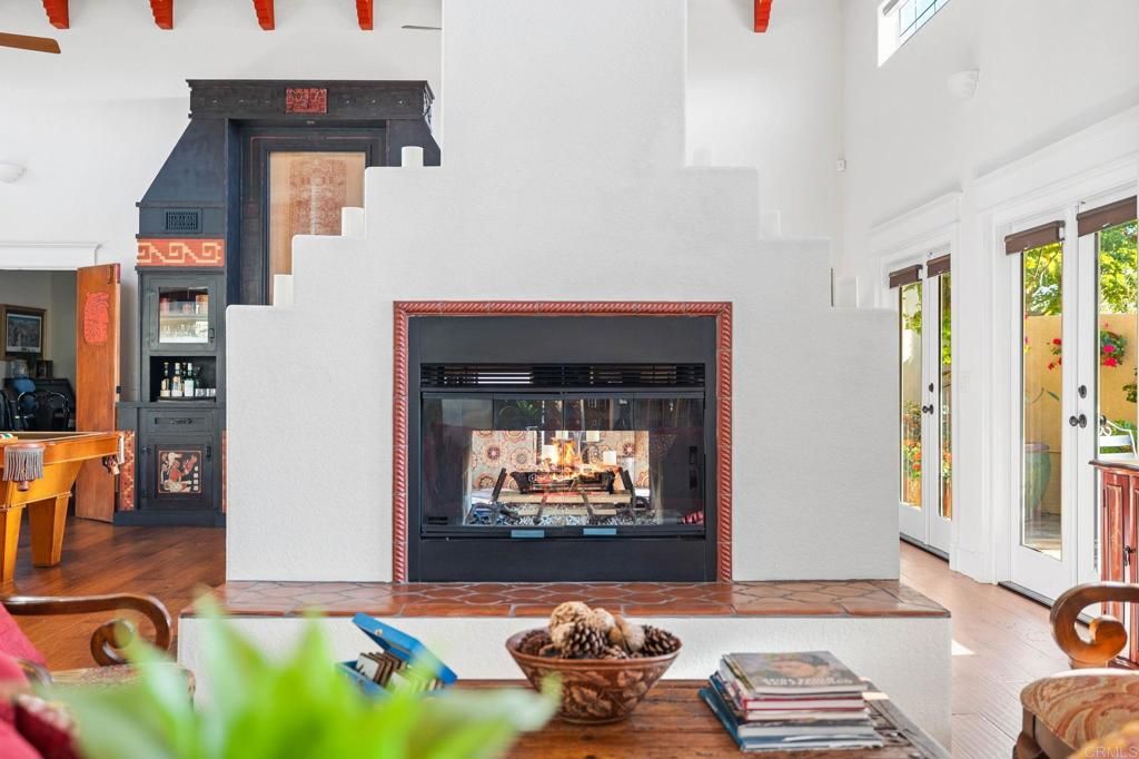 Fireplace, Interior, Wood Texture Flooring