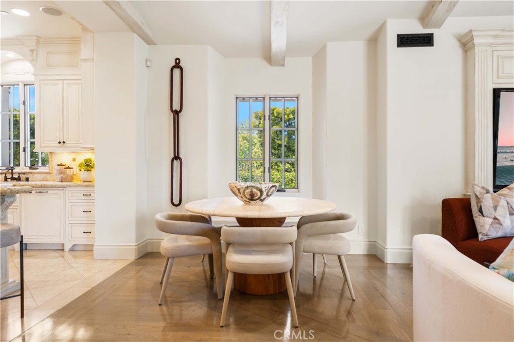Dining room, Interior, Kitchen, Recessed Lighting, Water, Wooden Beams, Wood Texture Flooring