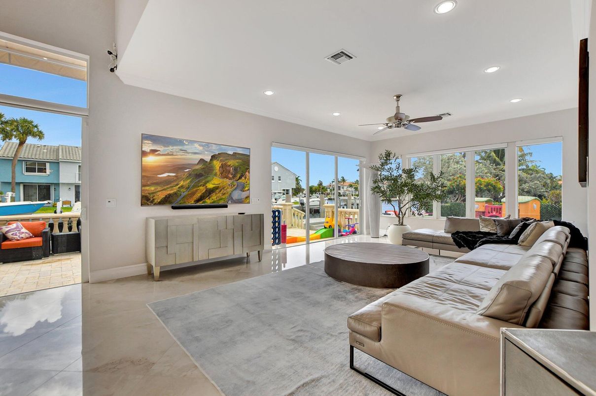 Interior, Living room, Recessed Lighting