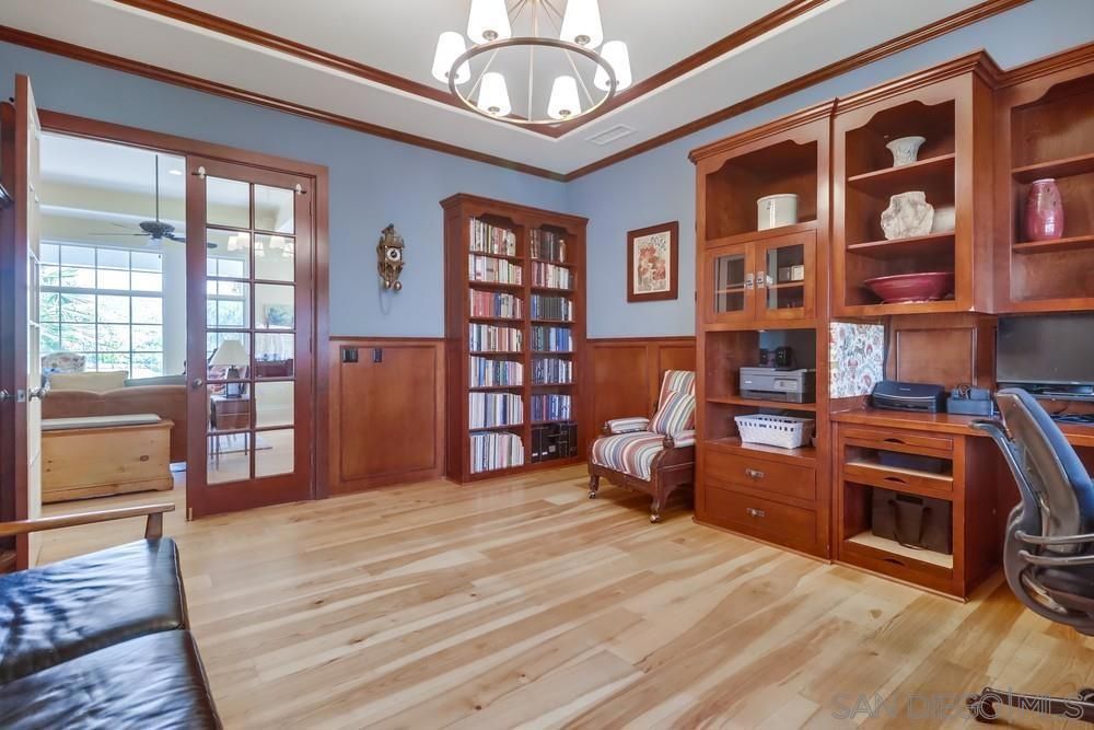 Home Office, Interior, Pendant Lights, Wood Texture Flooring