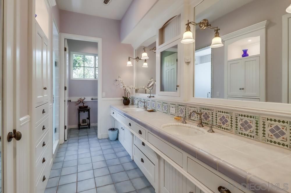 Bathroom, Dual Sink Vanities, Interior, Tile Countertops