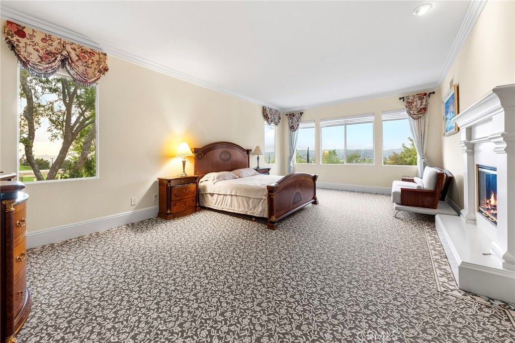 Bedroom, Fireplace, Interior, Recessed Lighting