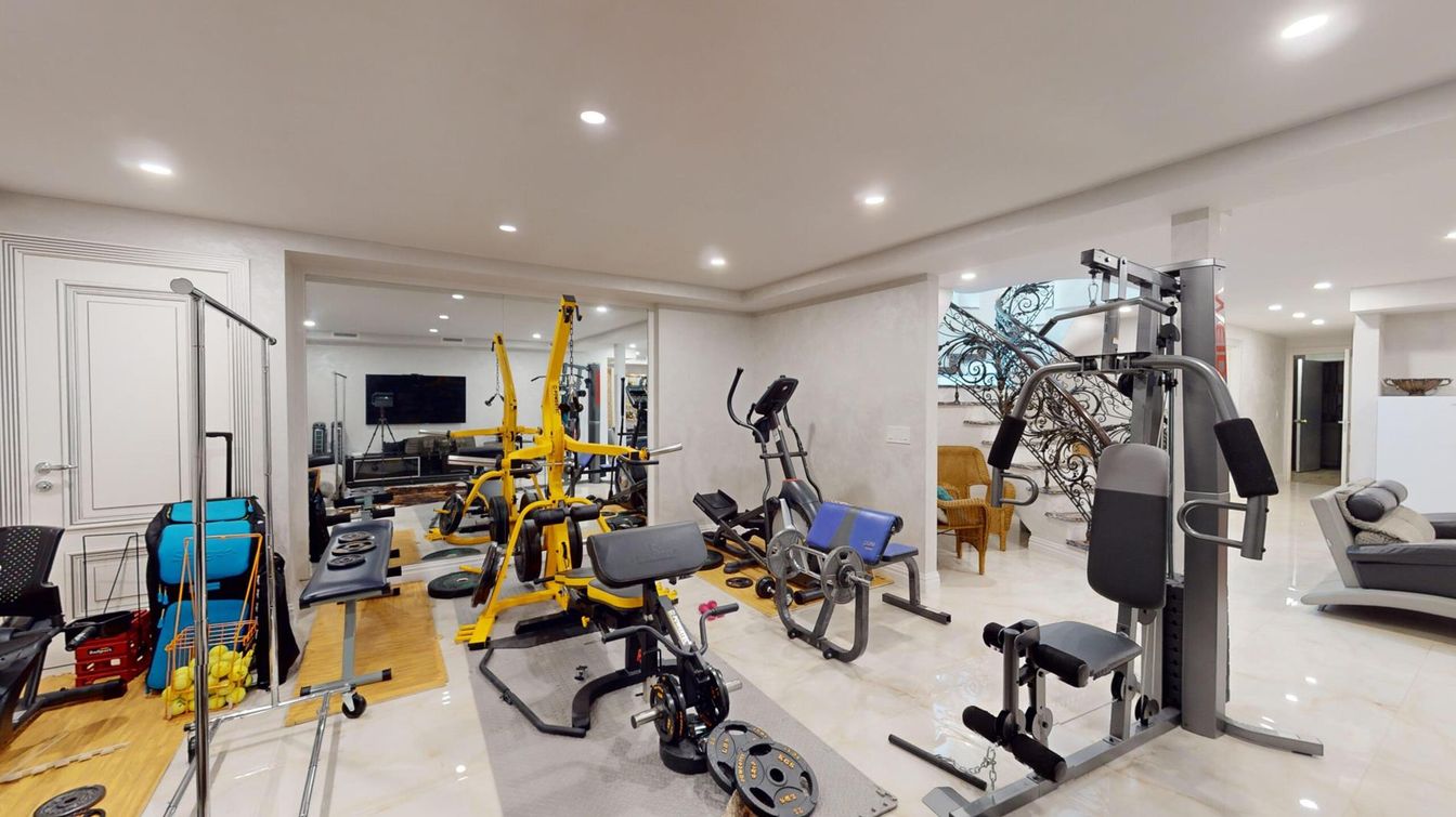 Fitness Equipment, Interior, Recessed Lighting