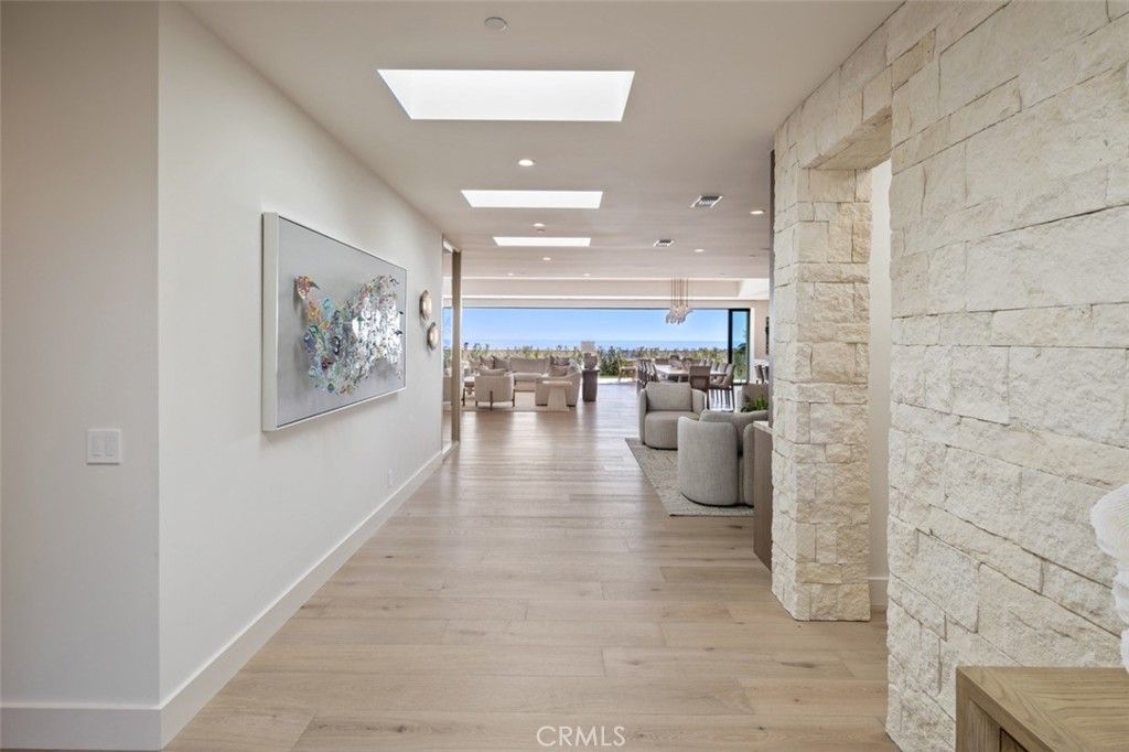 Interior, Pendant Lights, Recessed Lighting, Stone Walls, Wood Texture Flooring
