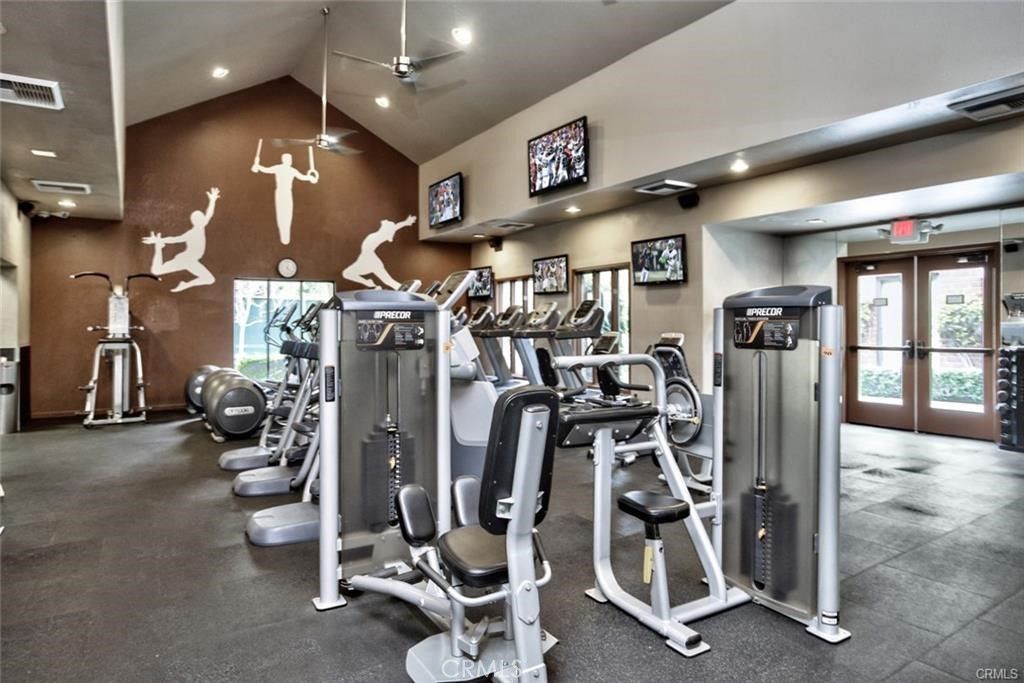 Fitness Equipment, Gym, Interior, Recessed Lighting