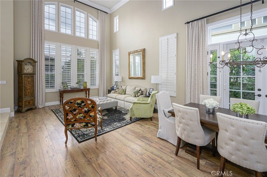 Dining room, Interior, Living room, Pendant Lights, Wood Texture Flooring