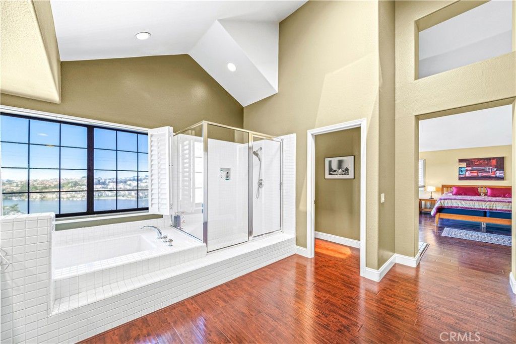 Bathroom, Bedroom, Interior, Recessed Lighting, Water, Wood Texture Flooring