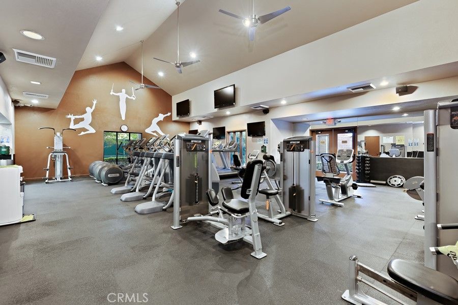 Fitness Equipment, Gym, Interior, Recessed Lighting