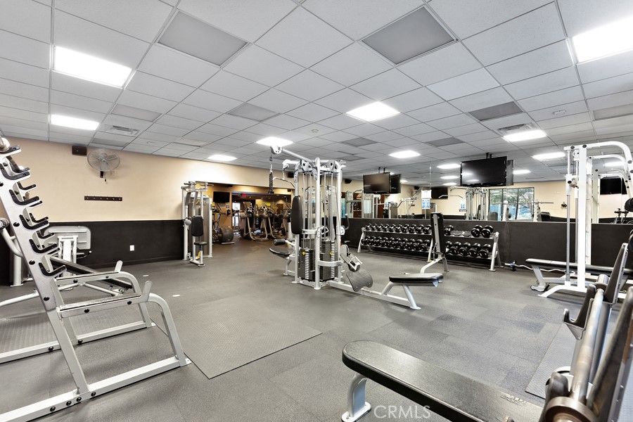 Fitness Equipment, Gym, Interior, Recessed Lighting