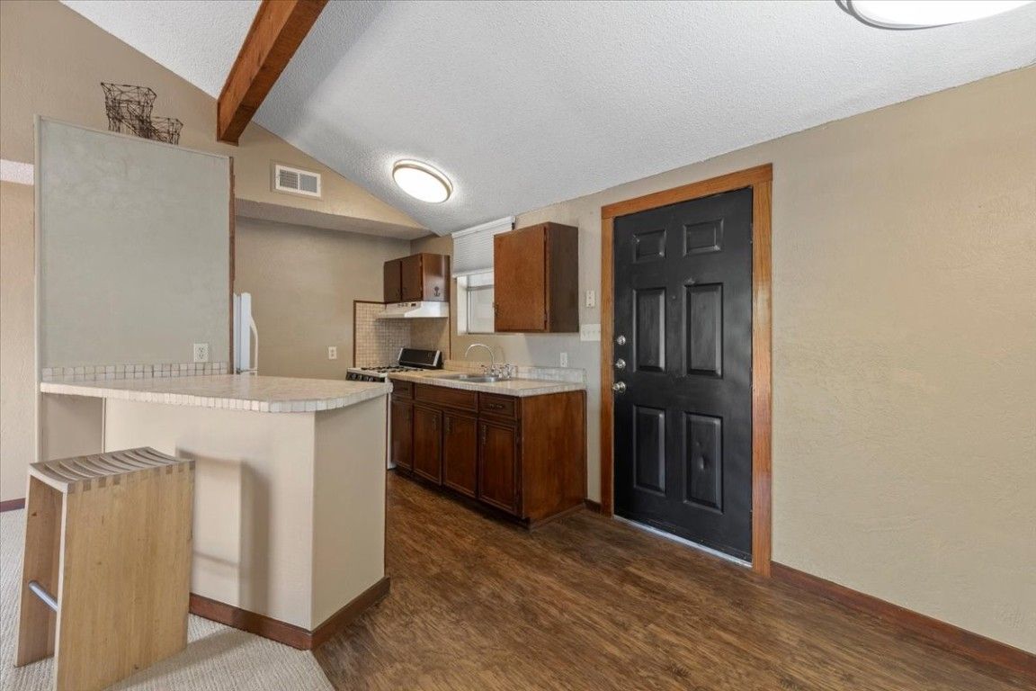 Interior, Kitchen, Wooden Beams, Wood Texture Flooring