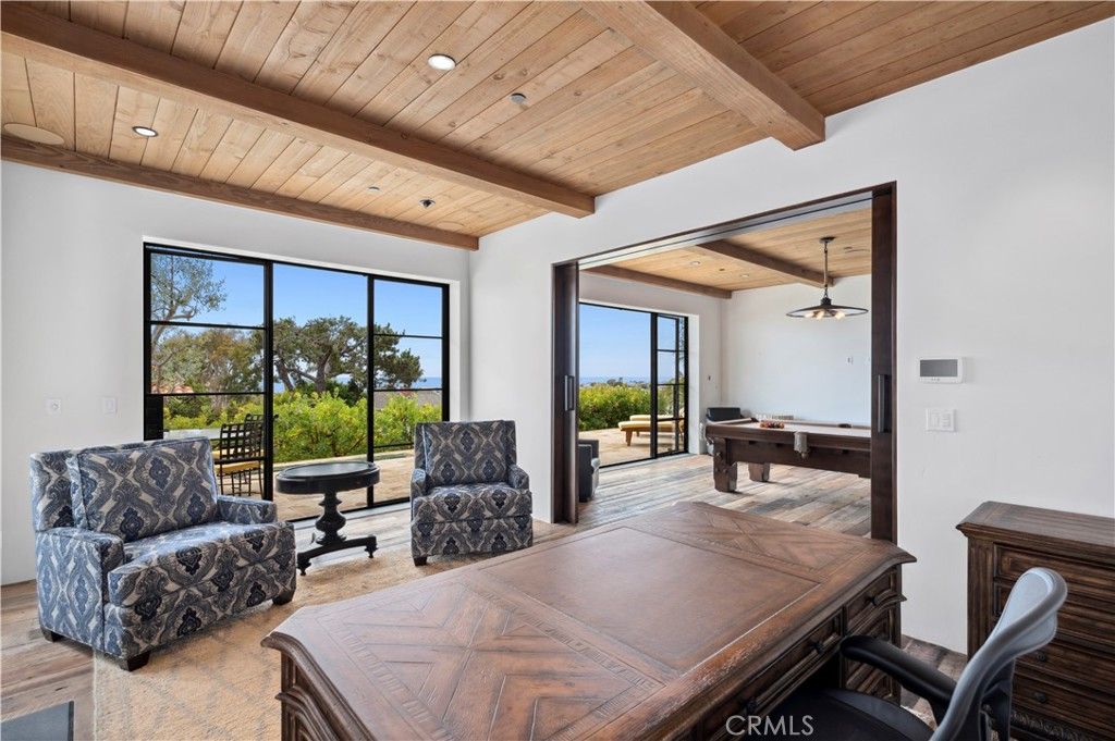 Billiard Table, Game Room, Interior, Recessed Lighting, Wooden Beams, Wooden Ceilings, Wood Texture Flooring