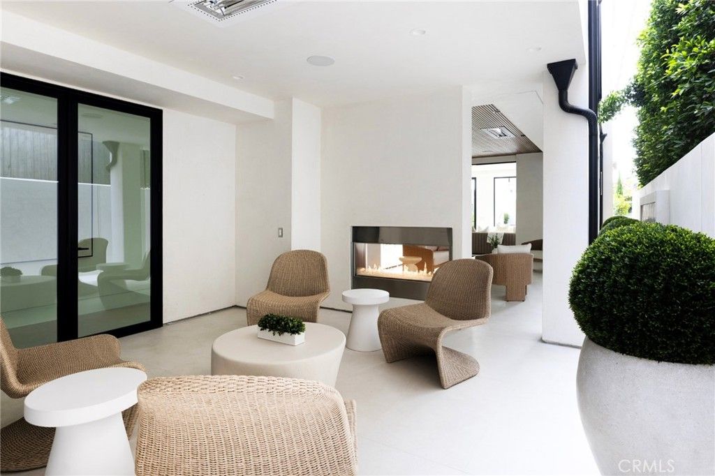 Exterior, Fireplace, Interior, Living room, Recessed Lighting