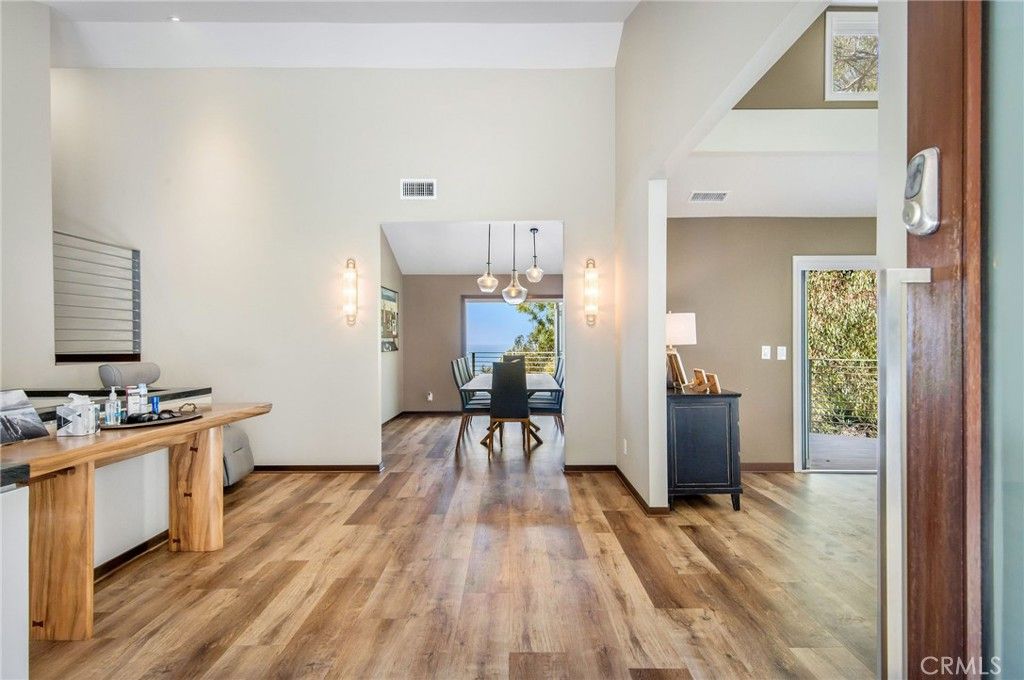 Home Office, Interior, Pendant Lights, Wood Texture Flooring