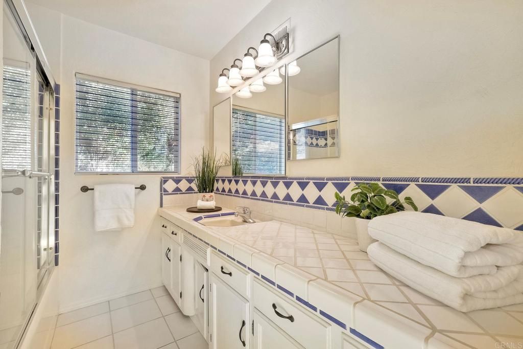Bathroom, Glass Shower, Interior, Tile Countertops