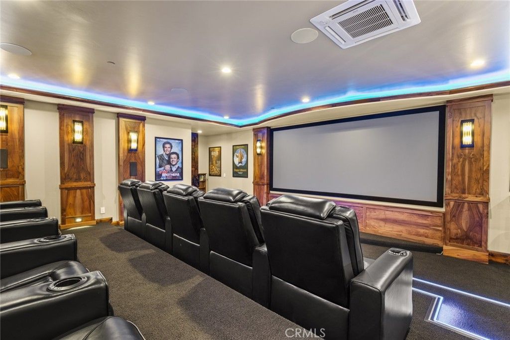 Home Theatre Room, Interior, Projection Screen, Recessed Lighting, Theatre Room