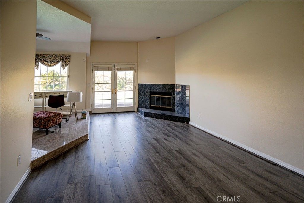 Fireplace, Home Office, Interior, Wood Texture Flooring