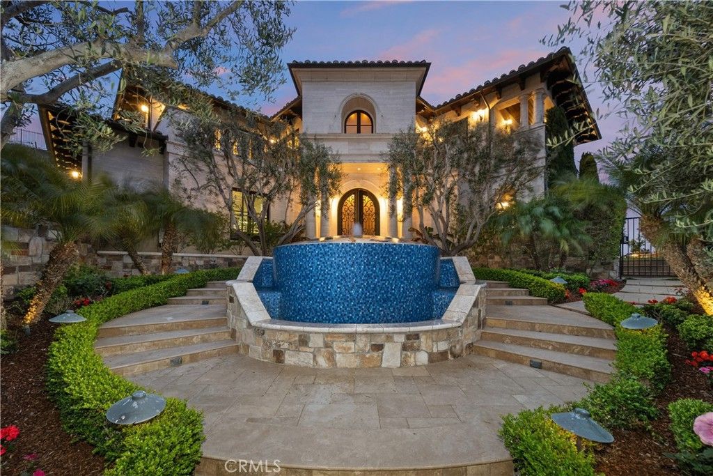 Backyard, Exterior, Facade, Pool, Mediterranean