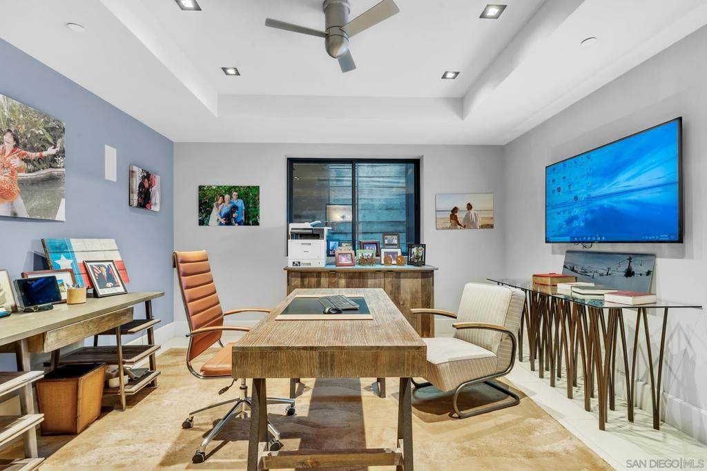 Home Office, Interior, Recessed Lighting