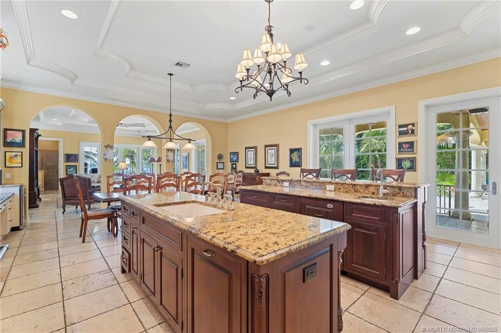 Chandelier, Dining room, Interior, Recessed Lighting