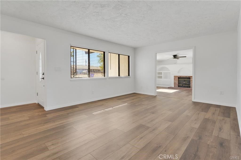 Empty room, Fireplace, Interior, Wood Texture Flooring