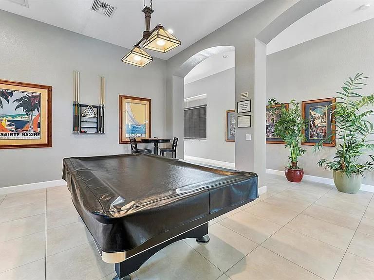 Billiard Table, Game Room, Hot Tub, Interior, Pendant Lights