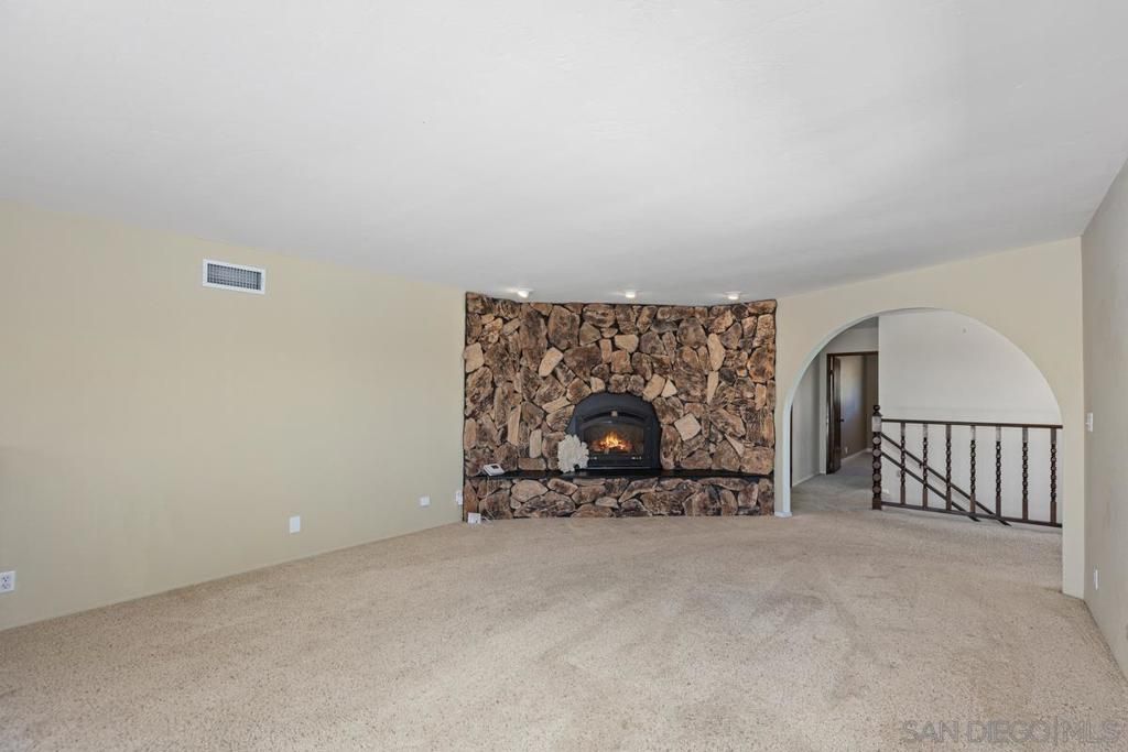 Empty room, Fireplace, Interior, Stone Walls