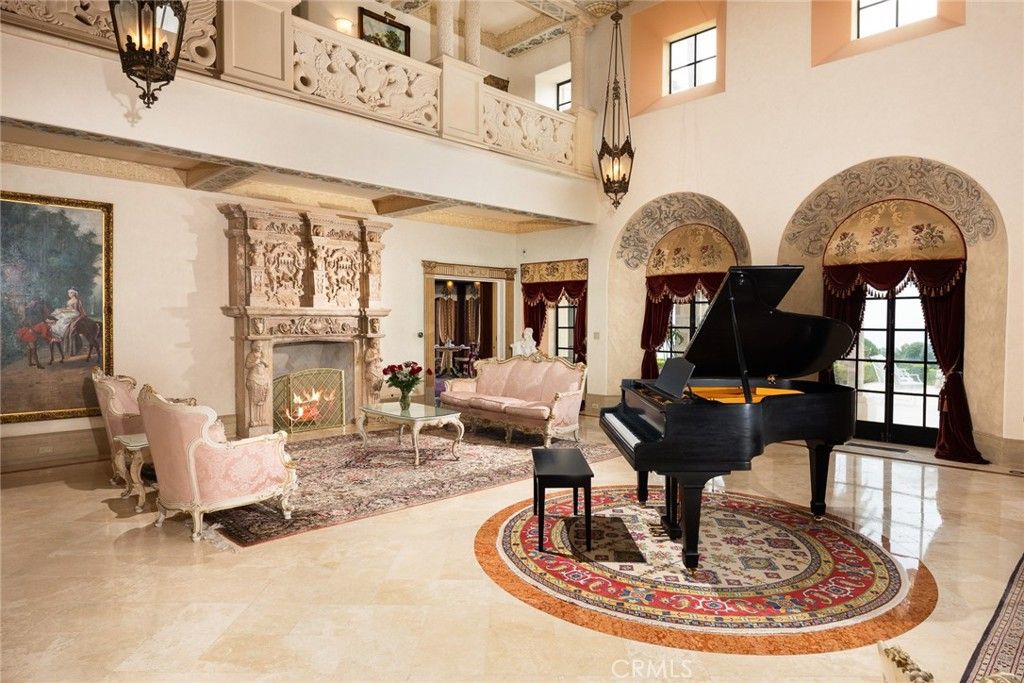Fireplace, Interior, Living room, Piano