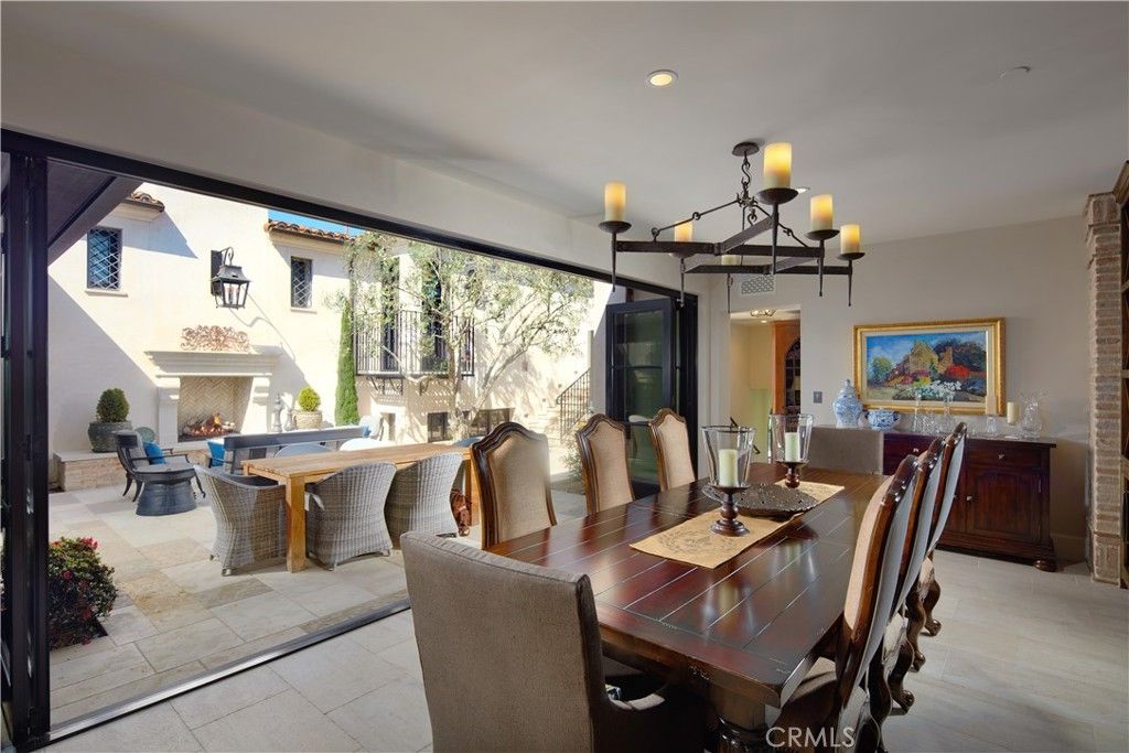 Chandelier, Dining room, Fireplace, Interior, Living room, Recessed Lighting