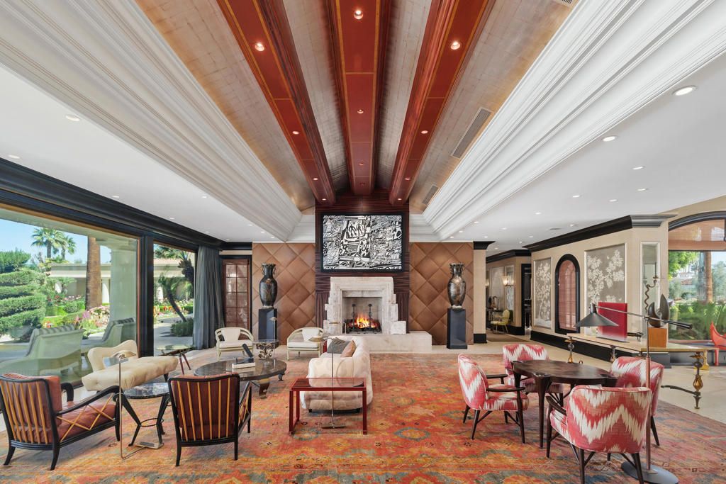 Dining room, Fireplace, Interior, Living room, Recessed Lighting