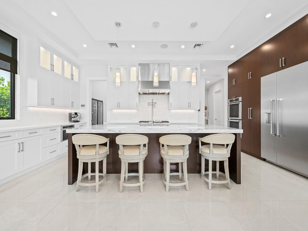 Interior, Kitchen, Pendant Lights, Recessed Lighting, Stainless Steel Appliances