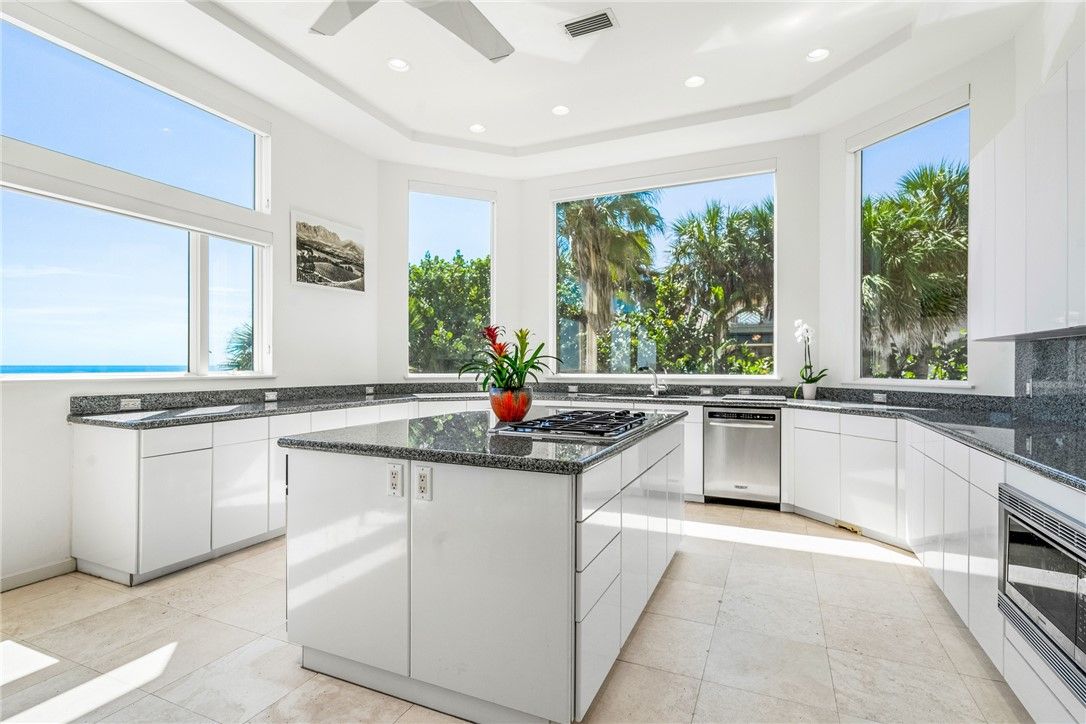 Interior, Kitchen, Recessed Lighting, Stainless Steel Appliances, Water