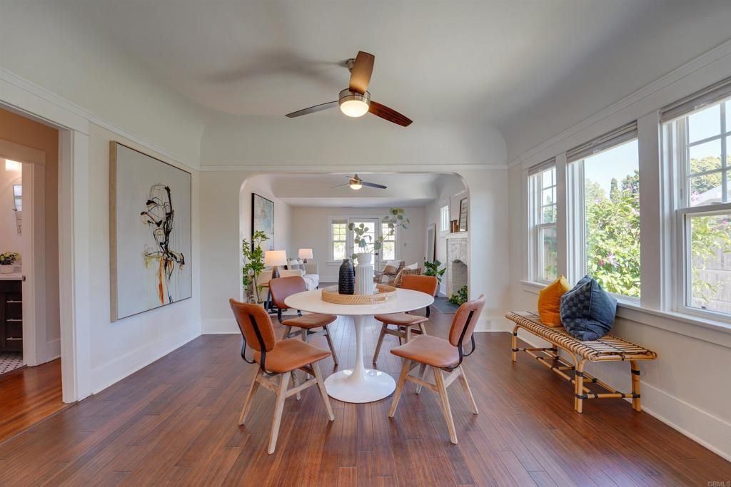 Dining room, Interior, Wood Texture Flooring
