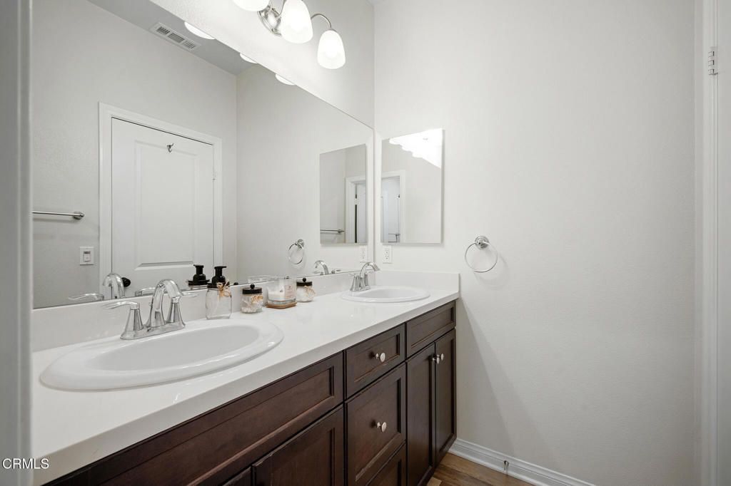 Bathroom, Dual Sink Vanities, Interior, Wood Texture Flooring