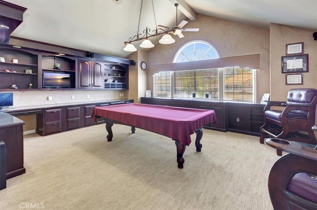Billiard Table, Game Room, Interior, Pendant Lights