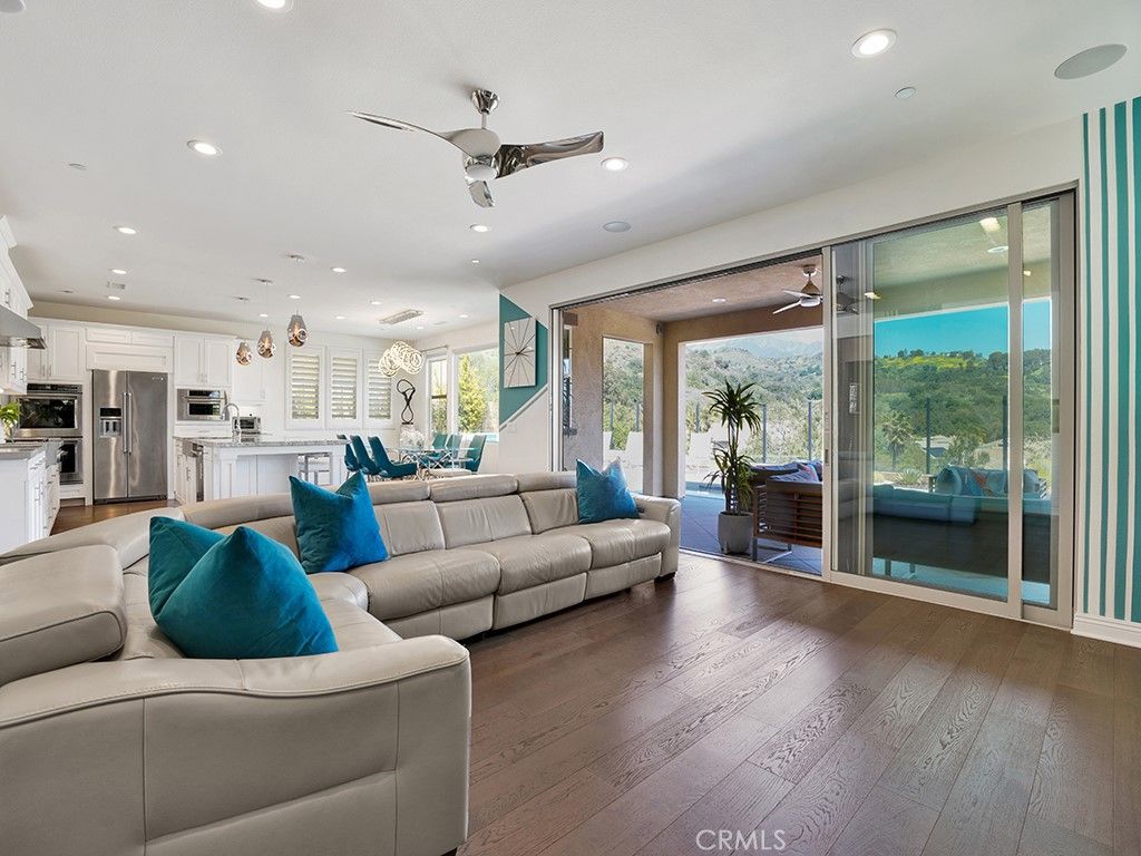 Interior, Kitchen, Living room, Recessed Lighting, Stainless Steel Appliances, Wood Texture Flooring