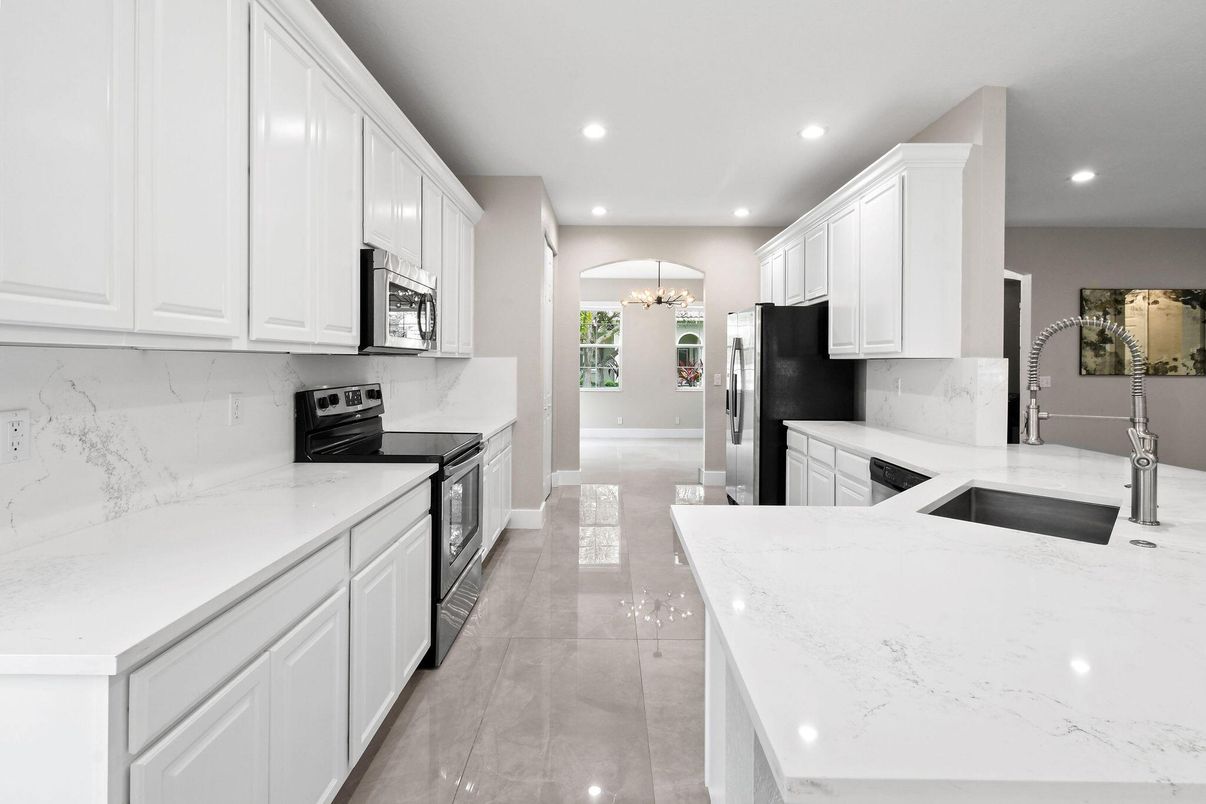 Chandelier, Interior, Kitchen, Recessed Lighting