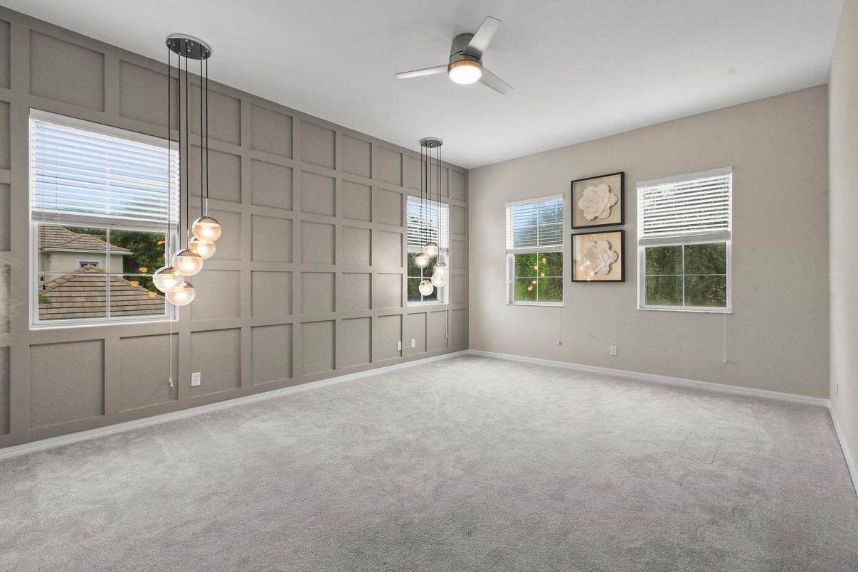 Empty room, Interior, Pendant Lights