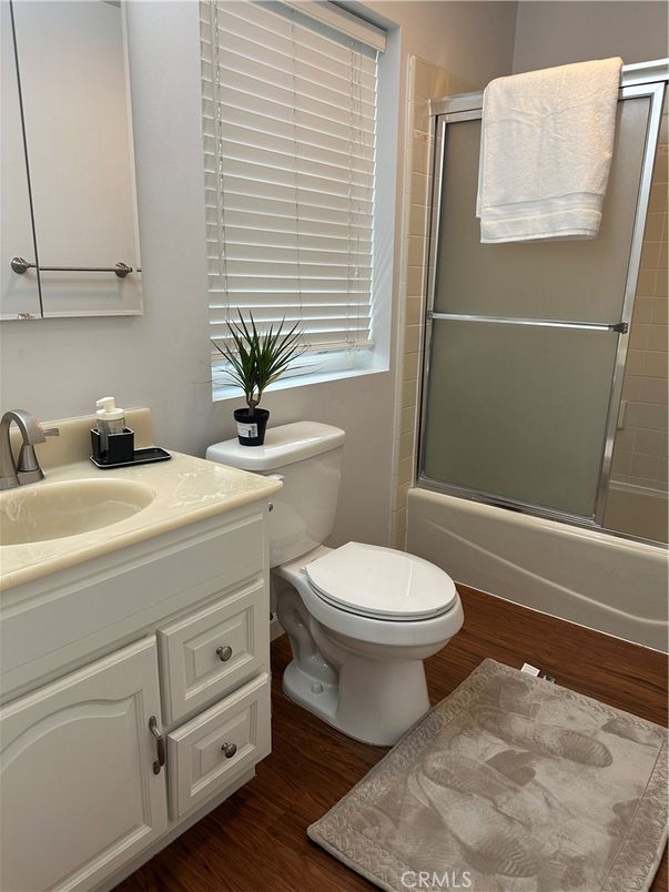 Bathroom, Glass Shower, Interior, Wood Texture Flooring