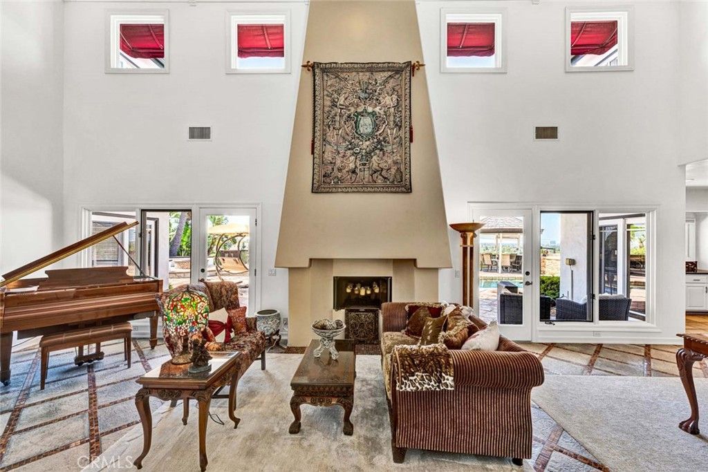 Fireplace, Interior, Living room, Piano