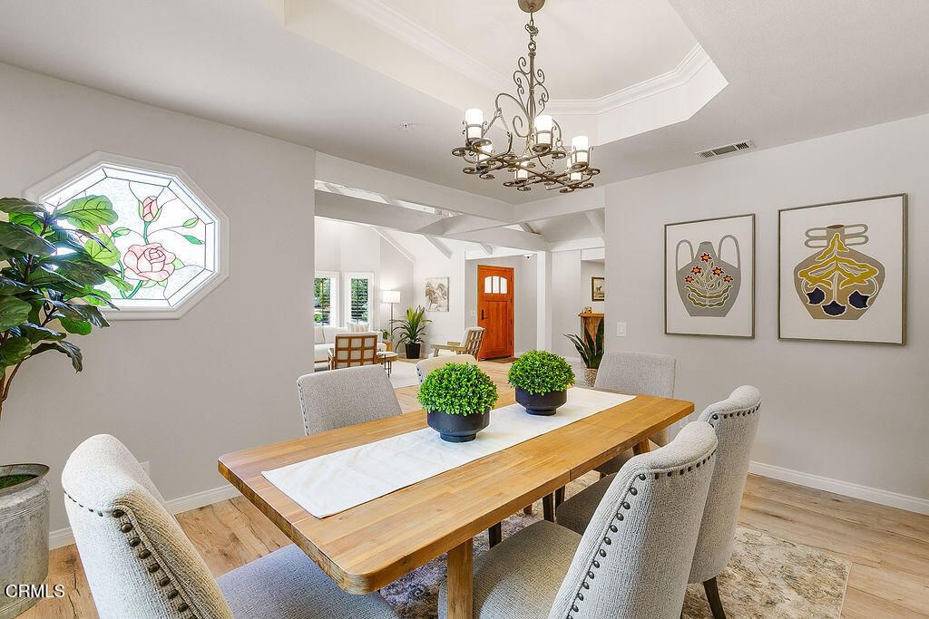 Chandelier, Dining room, Interior, Wood Texture Flooring